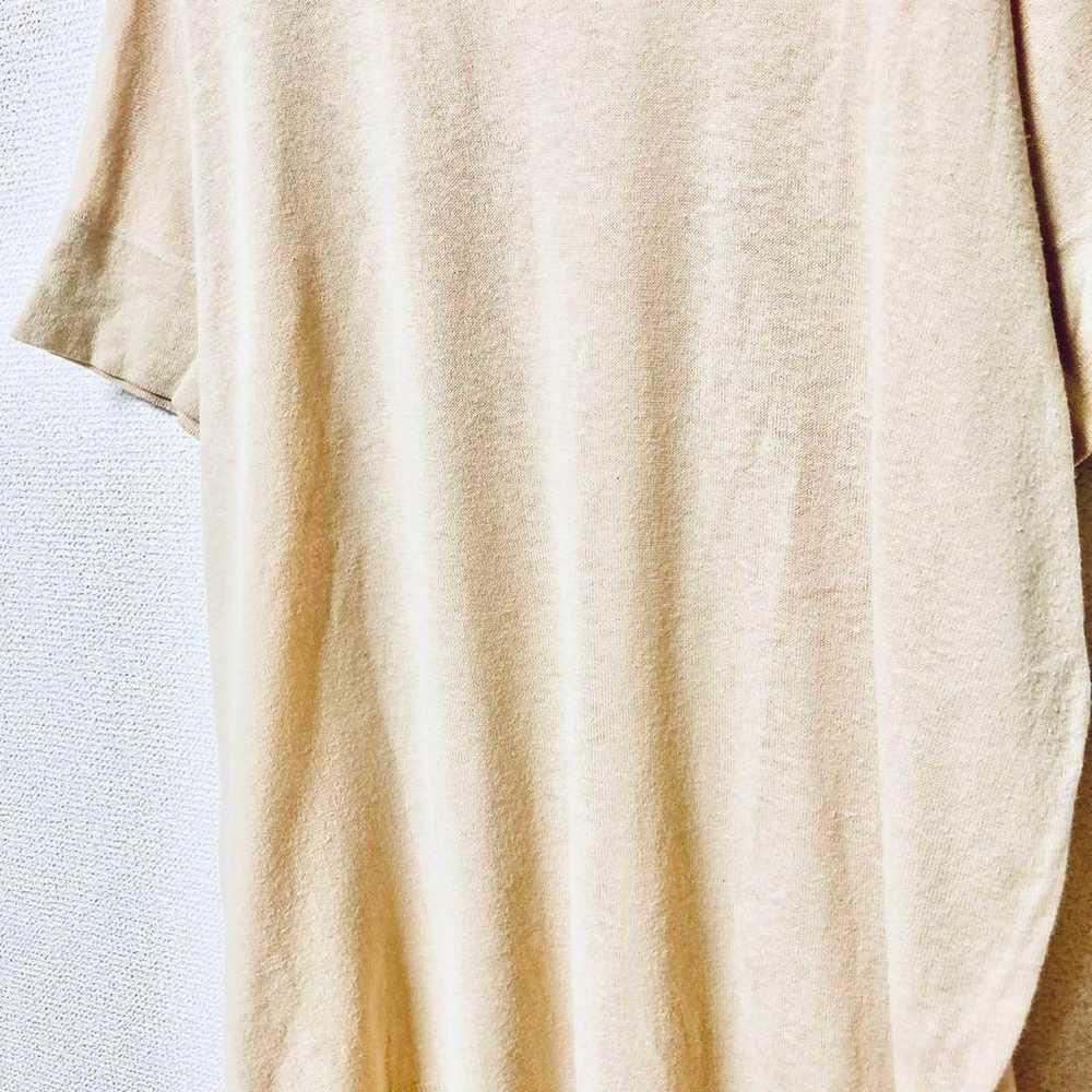 ■ Summer Knit Linen Cotton Beige Dolman Sleeve - image 6