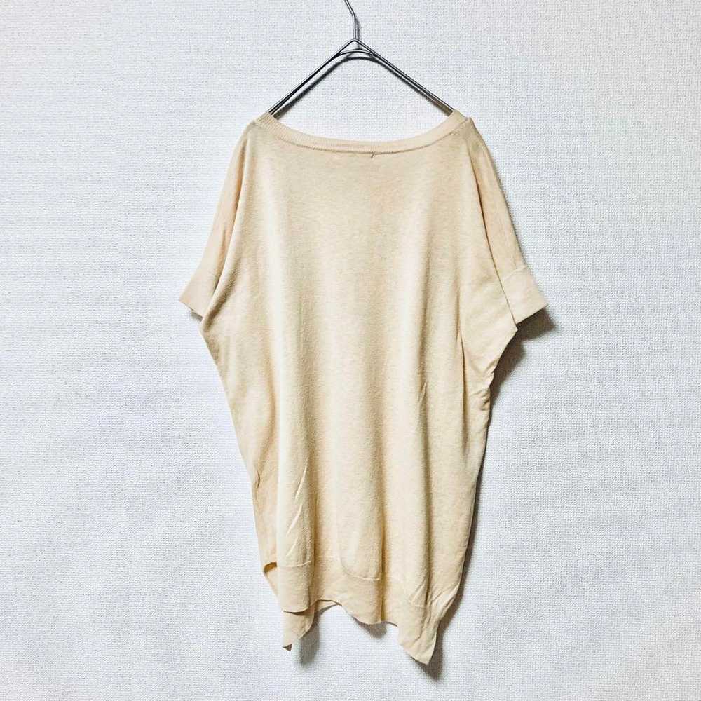 ■ Summer Knit Linen Cotton Beige Dolman Sleeve - image 9