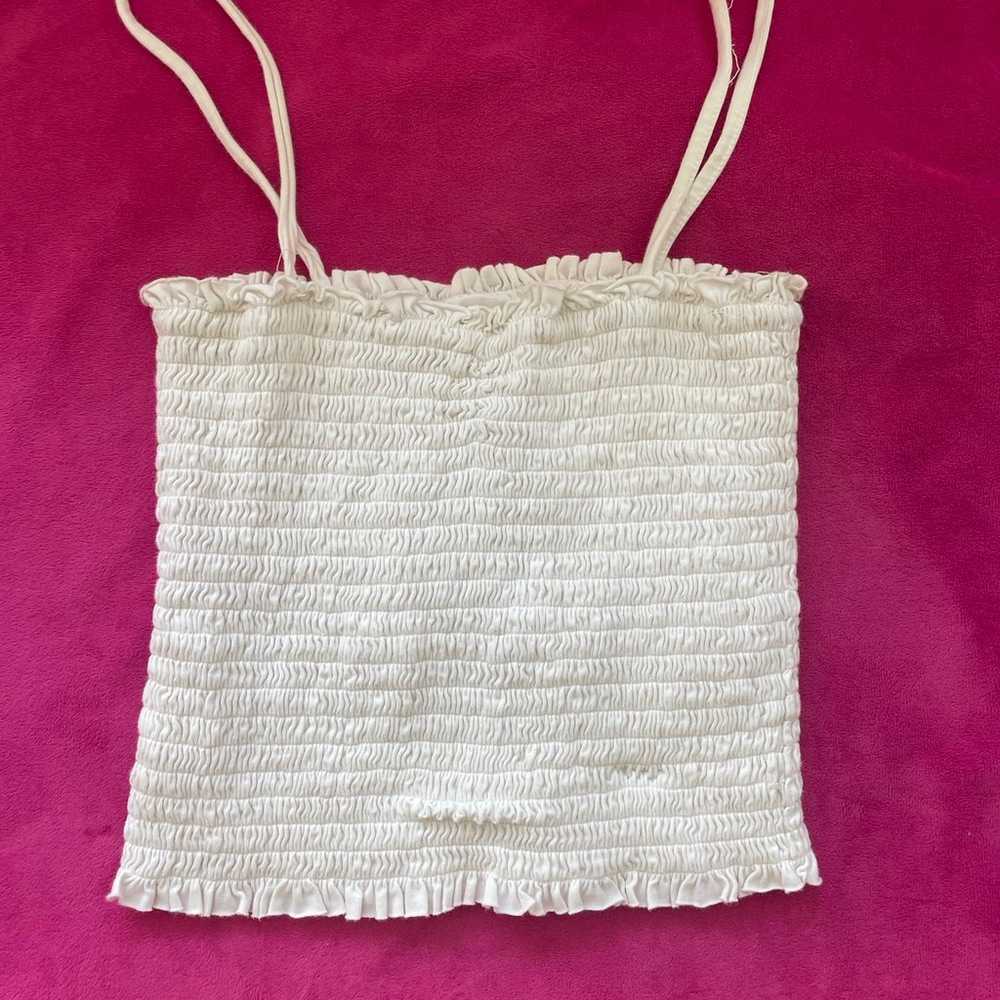 White Ribbed Brandy Melville Tank - image 2