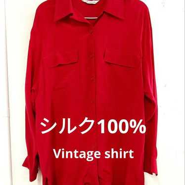 sh014 100% silk vintage shirt #Vintage open shirt. - image 1