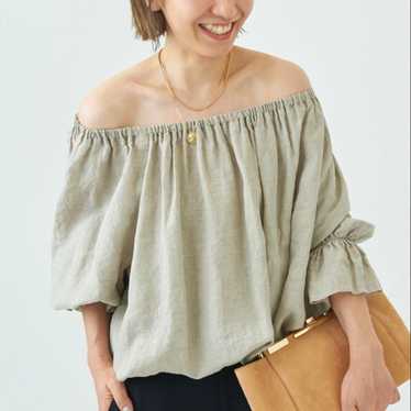 plage Linen Vintage Off-shoulder Blouse Plage - image 1