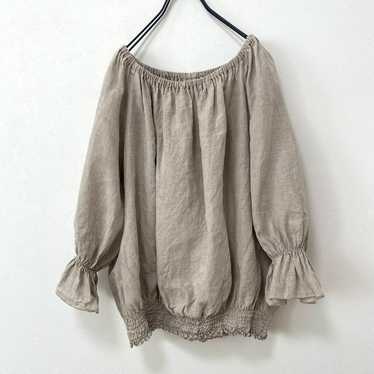 plage Linen Vintage Off-shoulder Blouse Plage - image 1