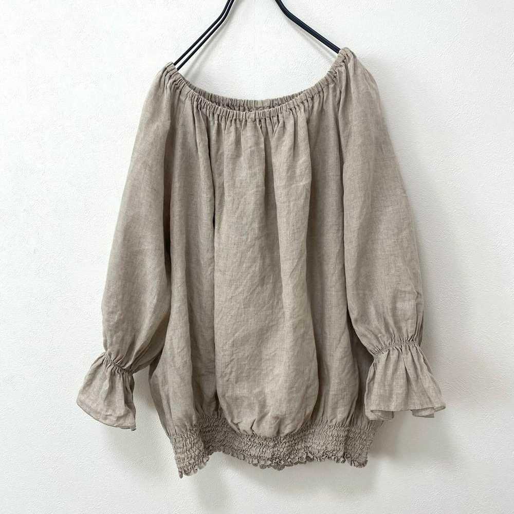 plage Linen Vintage Off-shoulder Blouse Plage - image 4