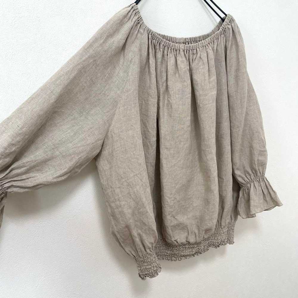 plage Linen Vintage Off-shoulder Blouse Plage - image 4