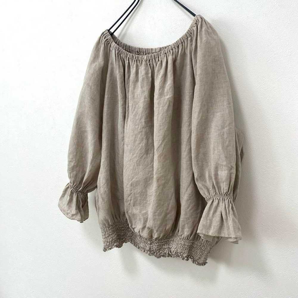 plage Linen Vintage Off-shoulder Blouse Plage - image 5