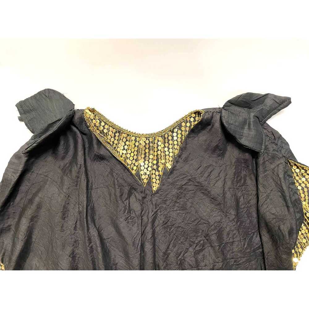 Valachi Creations 100% Silk Gold Sequin Top Women… - image 7