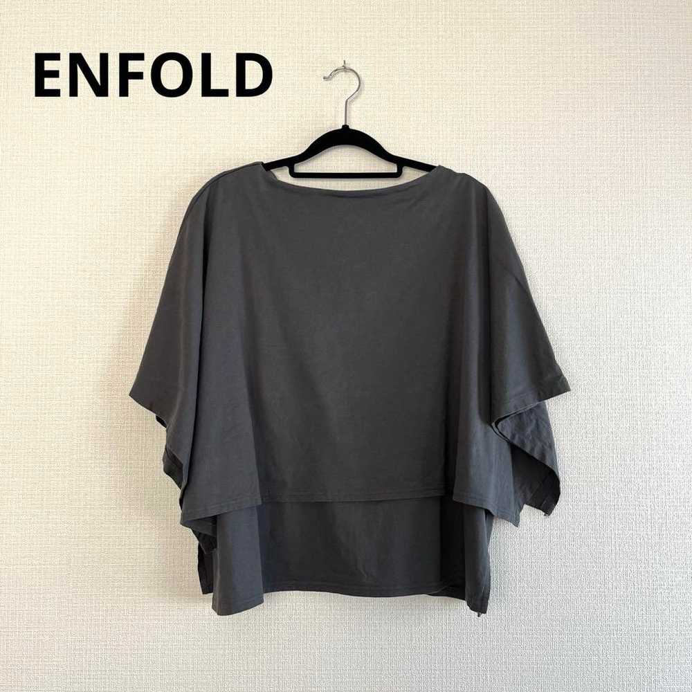 ENFOLD Cape Design Cut and Sewn Layered Lohen Ebo… - image 1