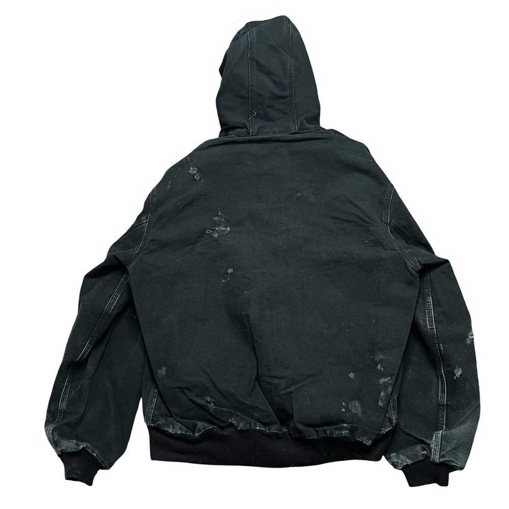 Vintage vintage thrashed black carhartt jacket - image 6