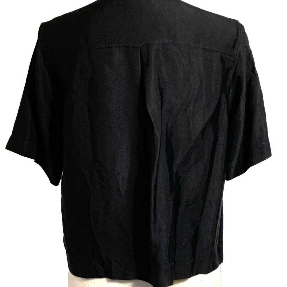 Forte Forte Black Short Sleeve Boxy Shirt Size 2 - image 3