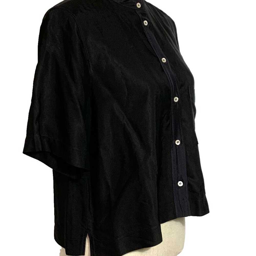 Forte Forte Black Short Sleeve Boxy Shirt Size 2 - image 8