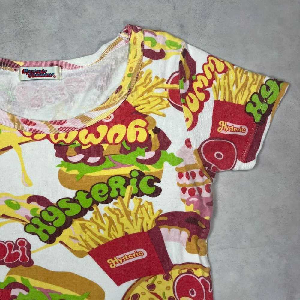 90s Hysteric Glamour hamburger patterned cropped … - image 3