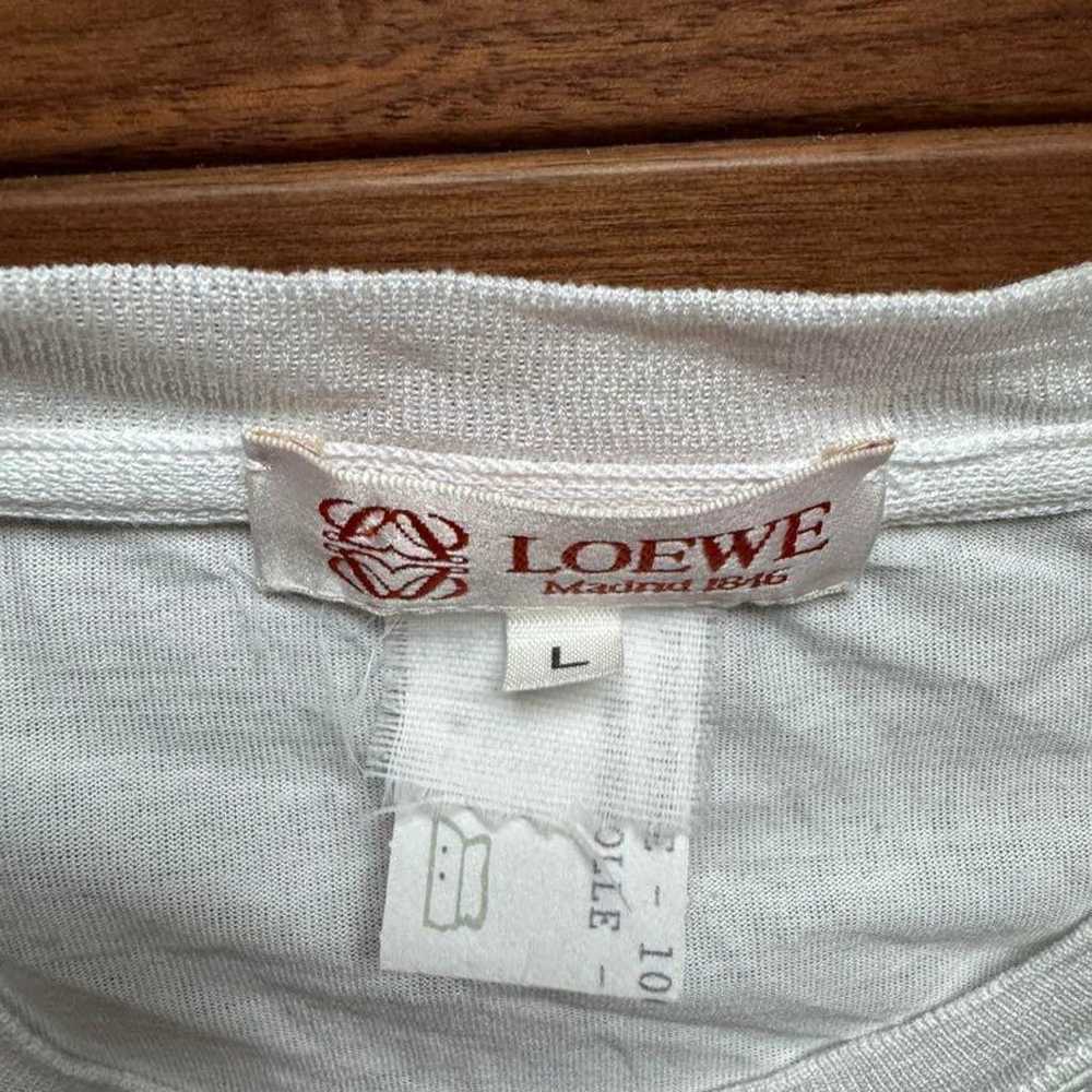 Genuine, rare, vintage LOEWE White T-shirt size L. - image 4