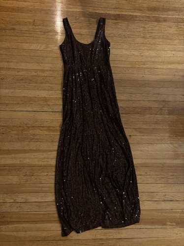 Bebe Bebe scoop neck sequin evening gown