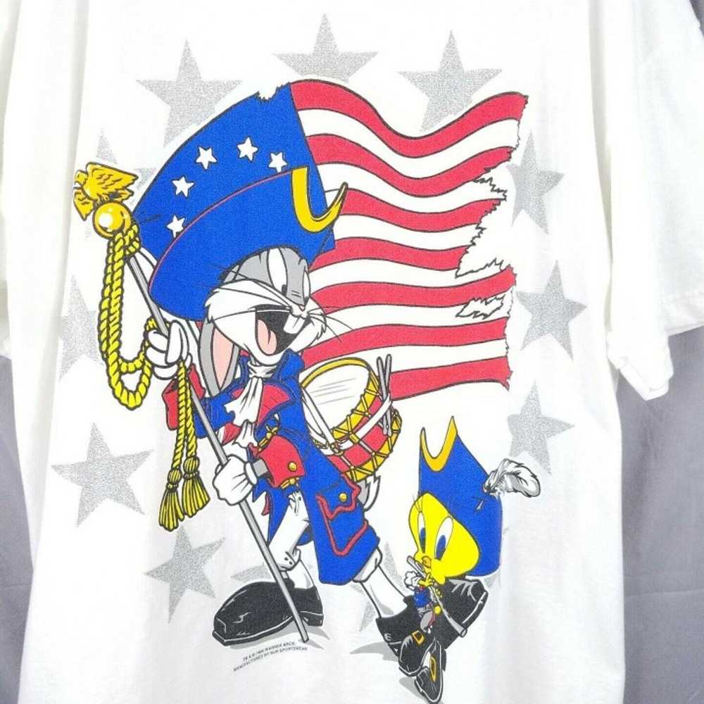 Vintage 95 Looney Tunes Patriotic TShirt - image 3