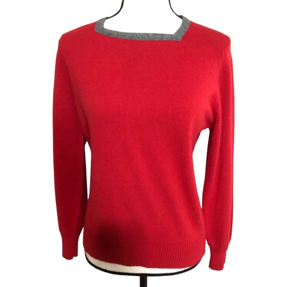 Vintage GIVENCHY Sport 1970’s Red/Gray Top Sz 38 - image 2