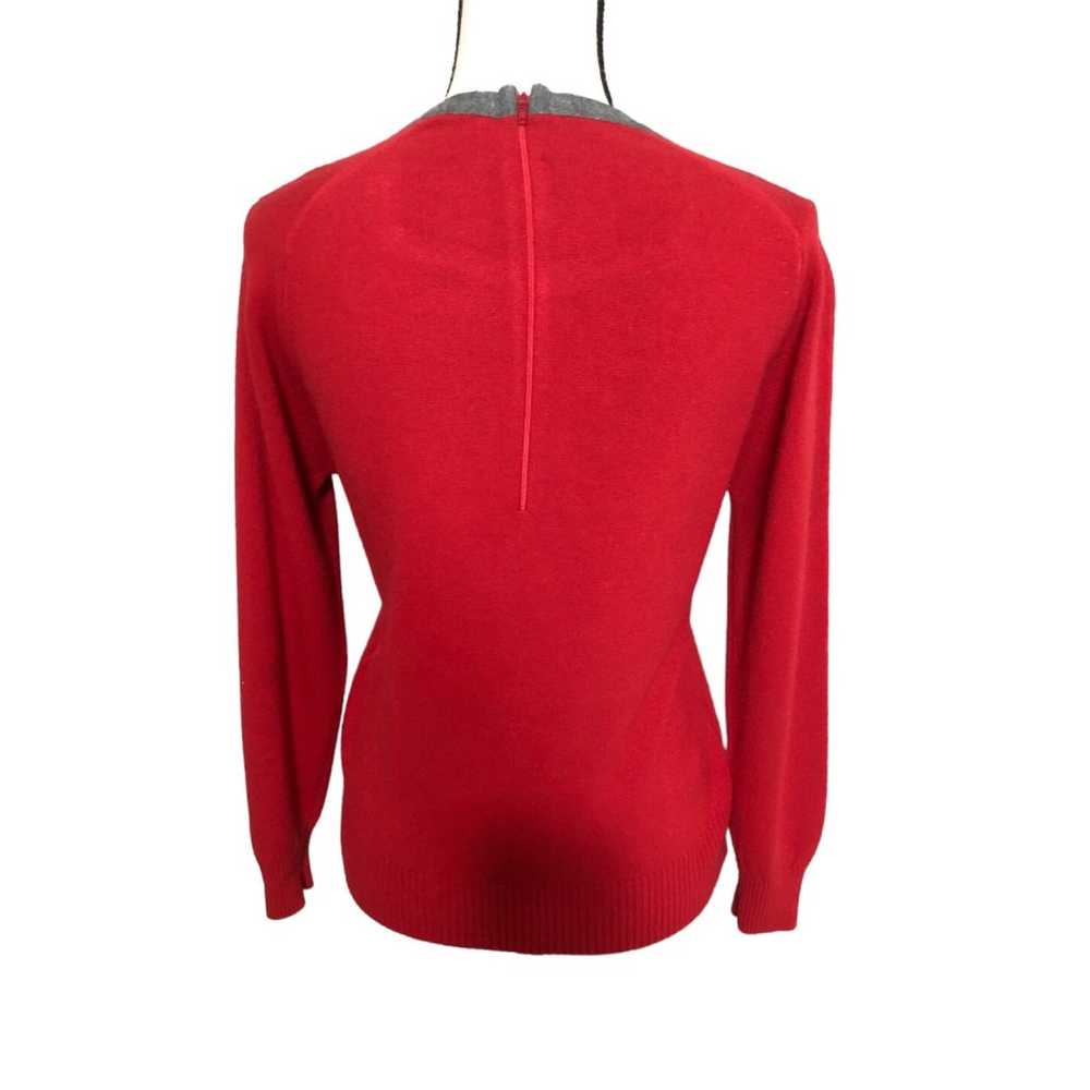 Vintage GIVENCHY Sport 1970’s Red/Gray Top Sz 38 - image 4