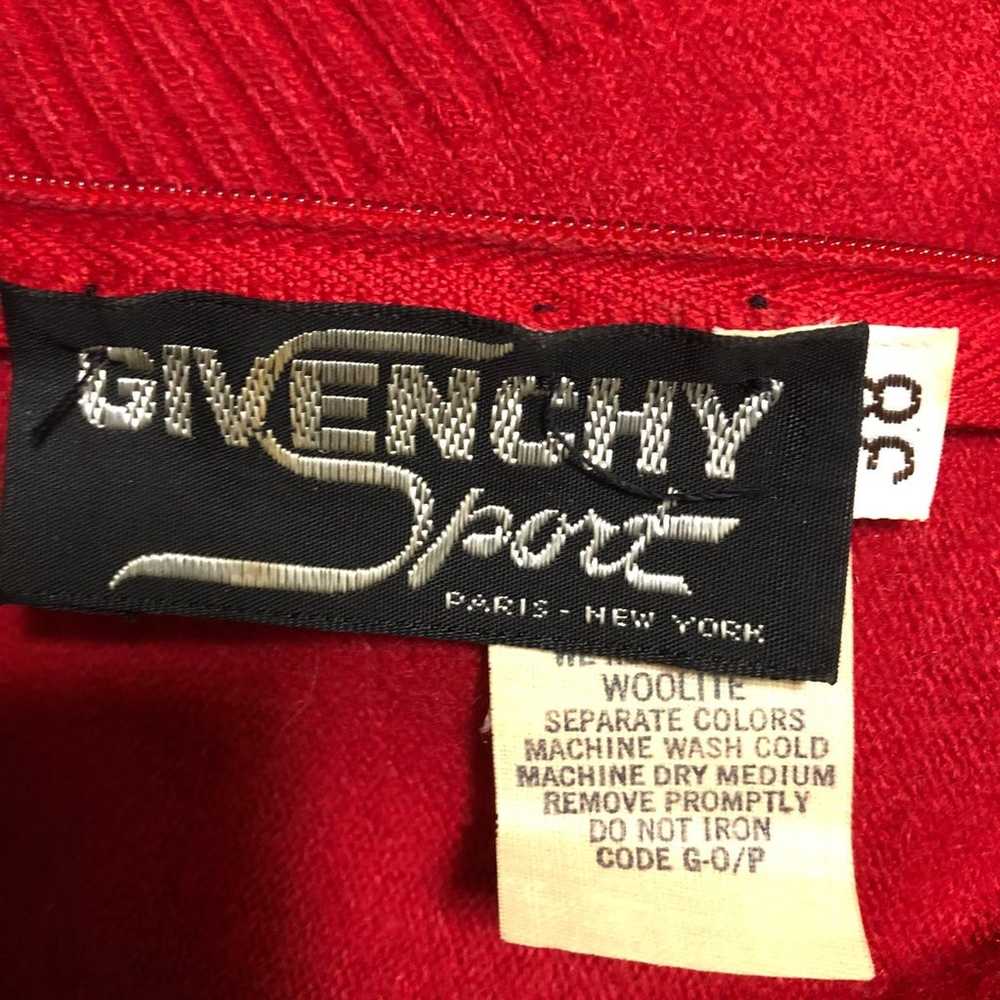 Vintage GIVENCHY Sport 1970’s Red/Gray Top Sz 38 - image 6