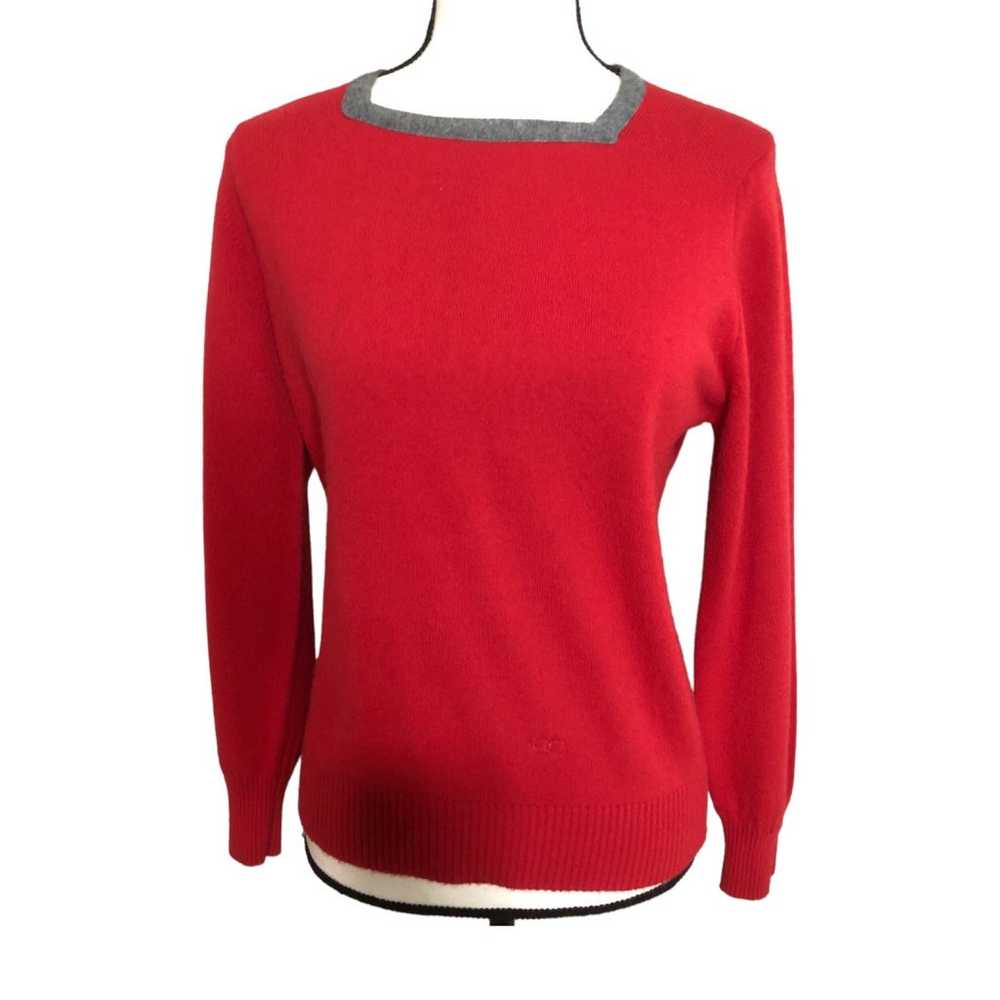 Vintage GIVENCHY Sport 1970’s Red/Gray Top Sz 38 - image 9