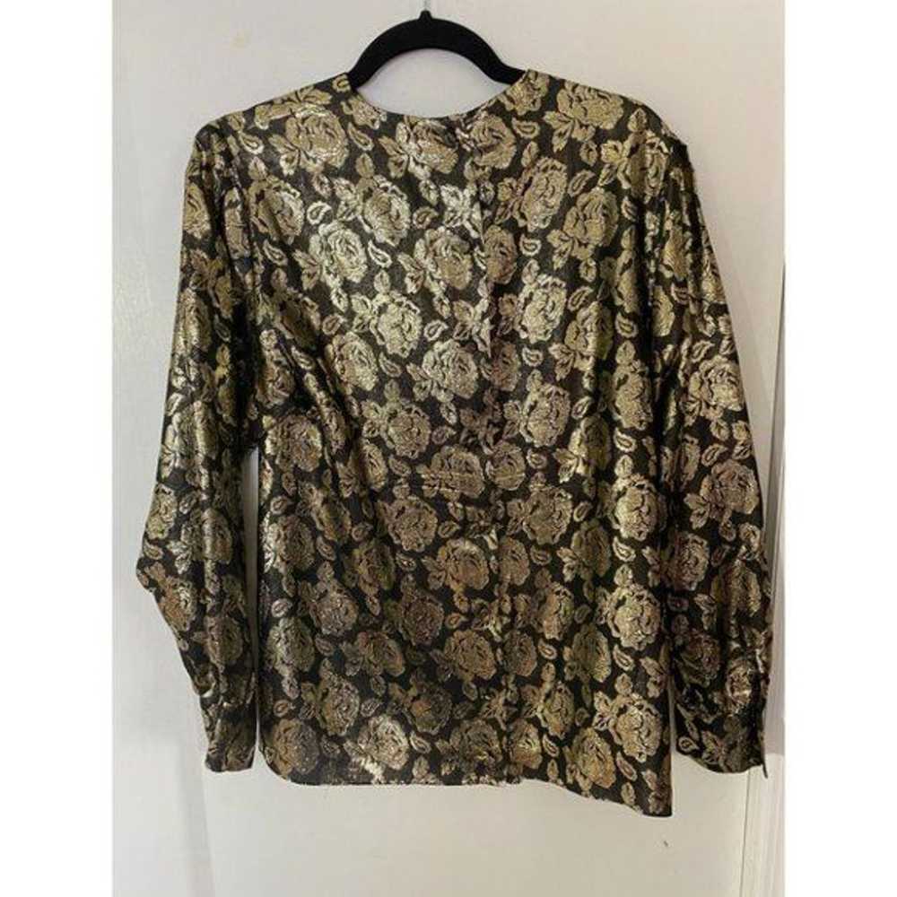 GLORIA SACHS Vintage Gold Rose Top Size - image 5