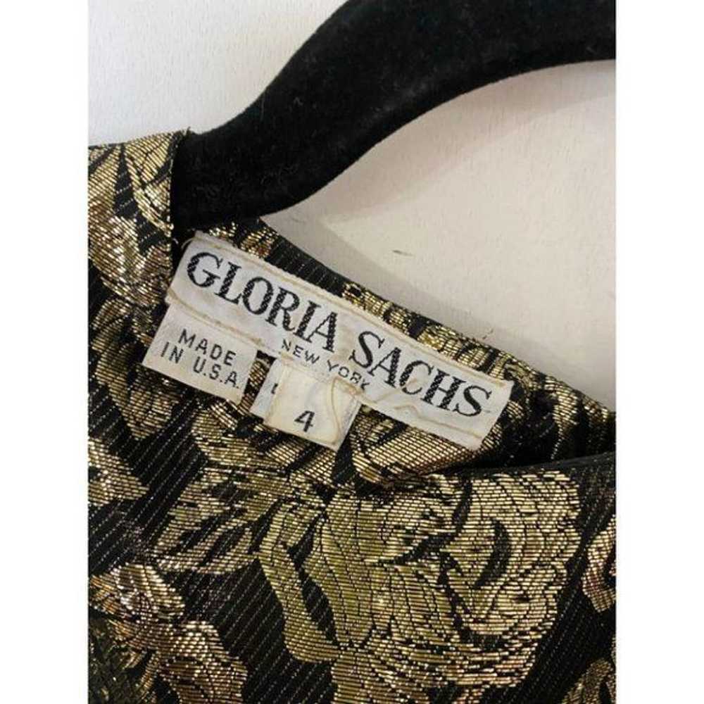 GLORIA SACHS Vintage Gold Rose Top Size - image 7