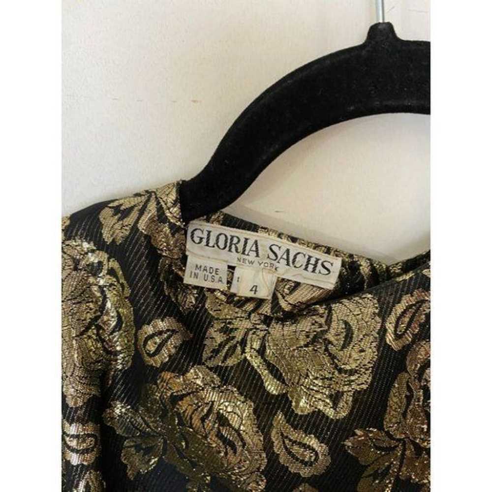 GLORIA SACHS Vintage Gold Rose Top Size - image 8