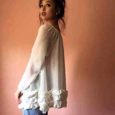 Vintage Angel Babydoll Sheer Blouse