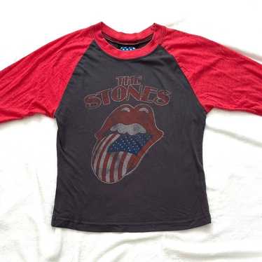 Vintage 1981 Rolling Stones North American Tour Rock T-Shirt selling Double-Sided Graphic The Stones Black Red Blue White Sz XS?