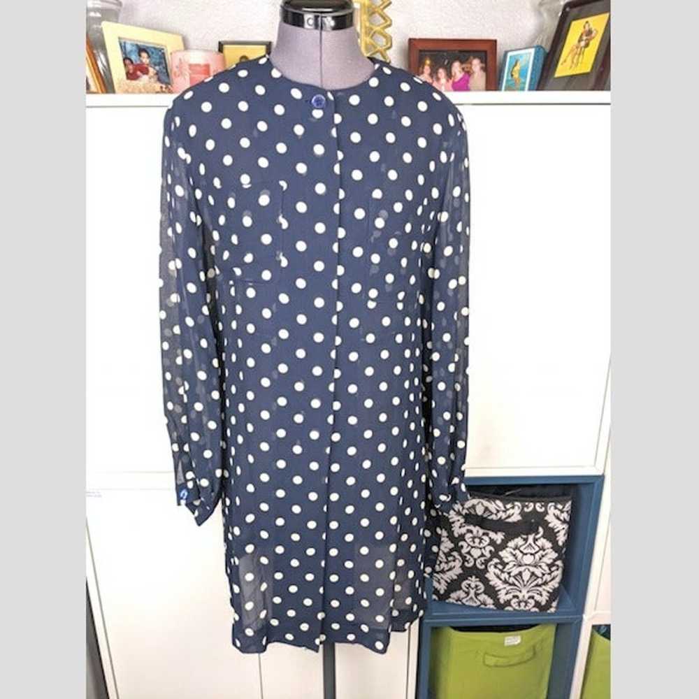 1990’s Celine Polka Dot Blouse - image 1