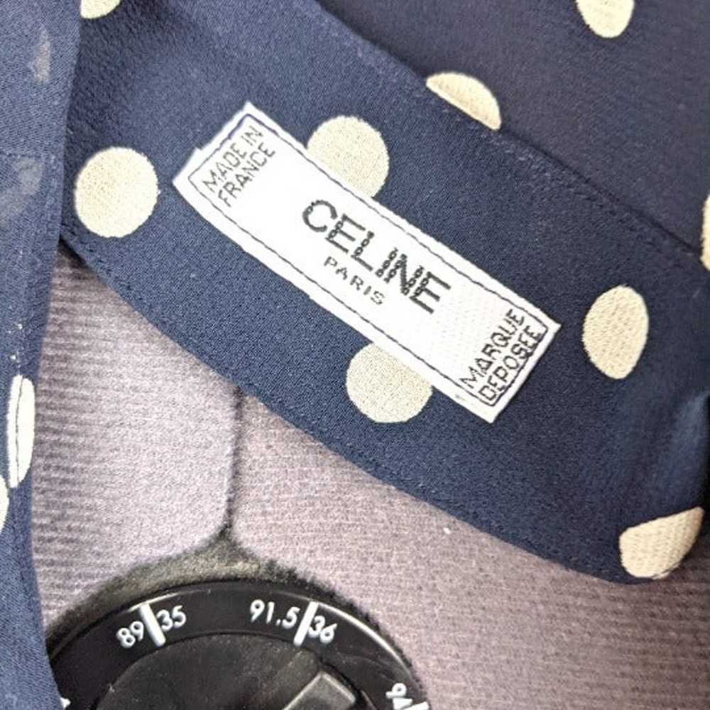 1990’s Celine Polka Dot Blouse - image 8