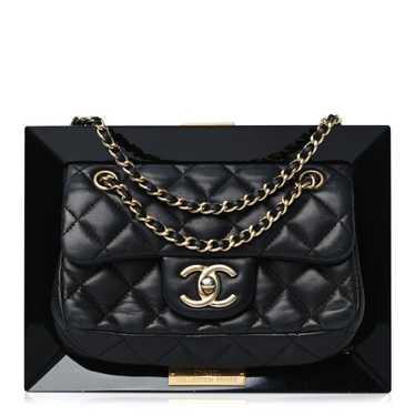 CHANEL Plexiglass Lambskin Framed Flap Bag Clutch… - image 1