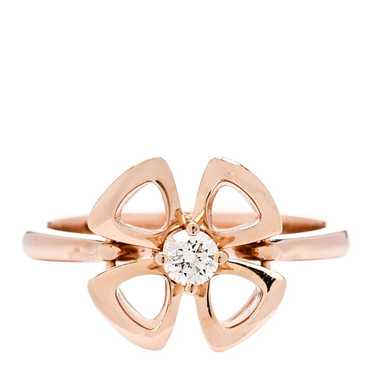 BULGARI 18K Rose Gold Diamond Fiorever Ring 49 5