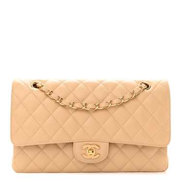 CHANEL Caviar Quilted Medium Double Flap Beige