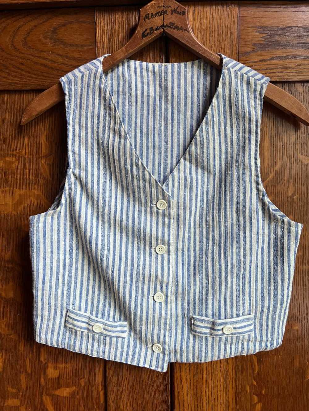 Authentic Vintage Blue & White Stripe Set (XS) |… - image 3