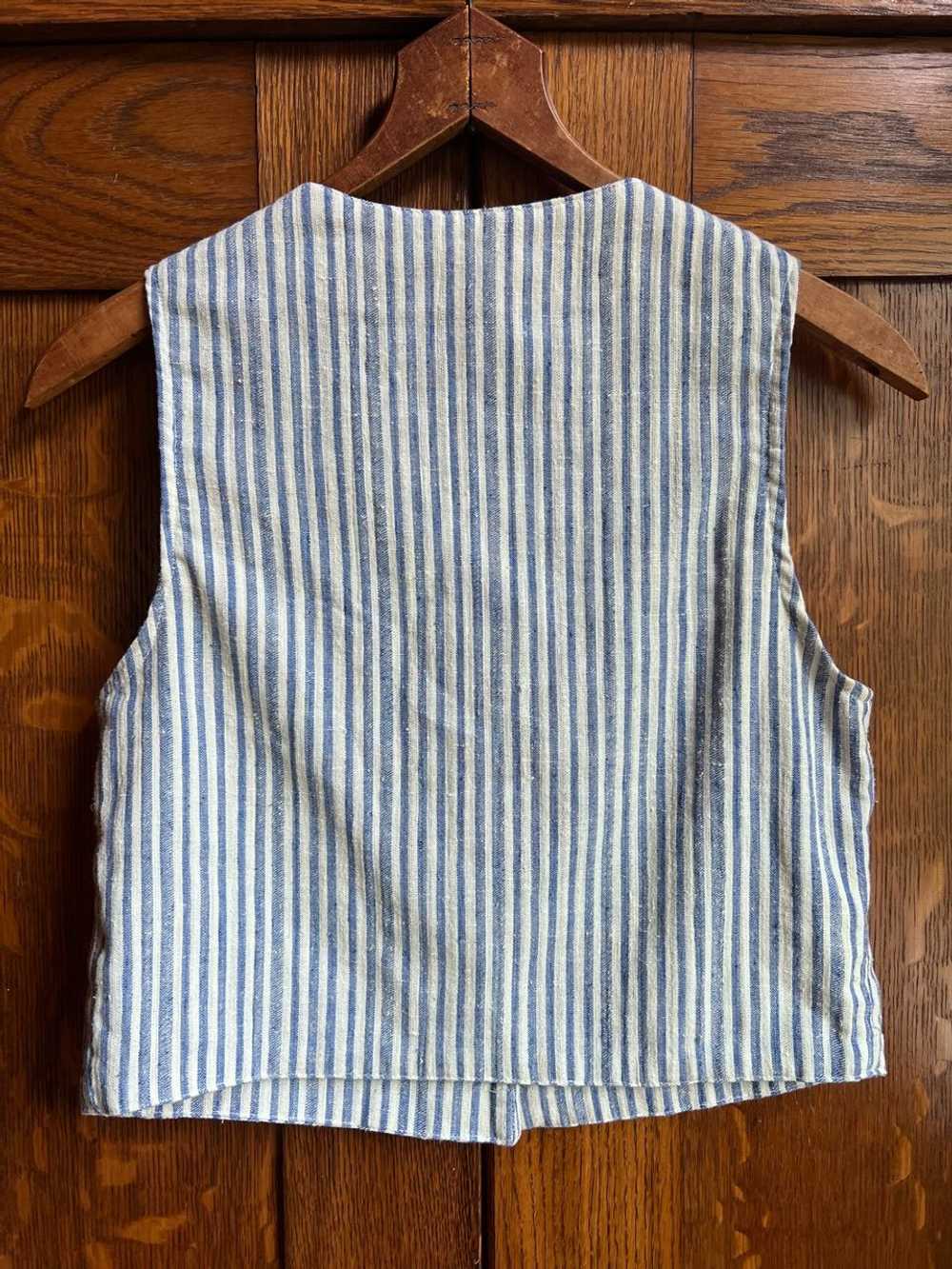 Authentic Vintage Blue & White Stripe Set (XS) |… - image 4