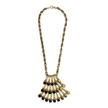 Napier 1970s “Pipes of Pan” Necklace Gold Tone - image 1