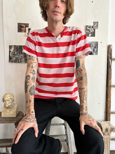 Red And White Striped Tee (M)