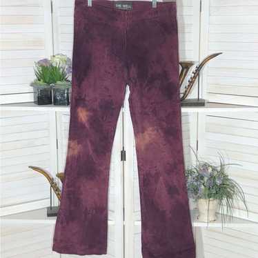 The Well Retro 70s style purple tie dye corduroy … - image 1