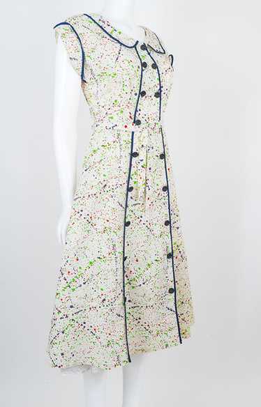 Atomic Novelty Print 1950s Dress