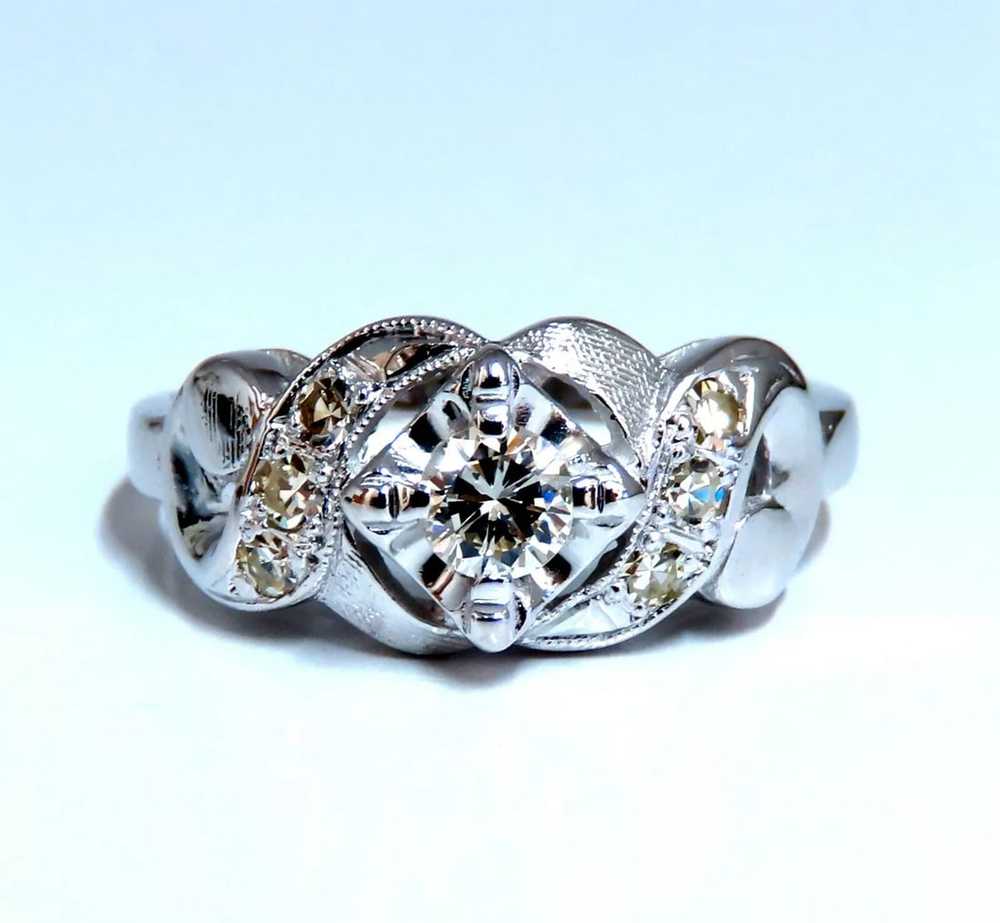 .45ct Vintage Revival Natural Diamonds Ring 14 Ka… - image 2