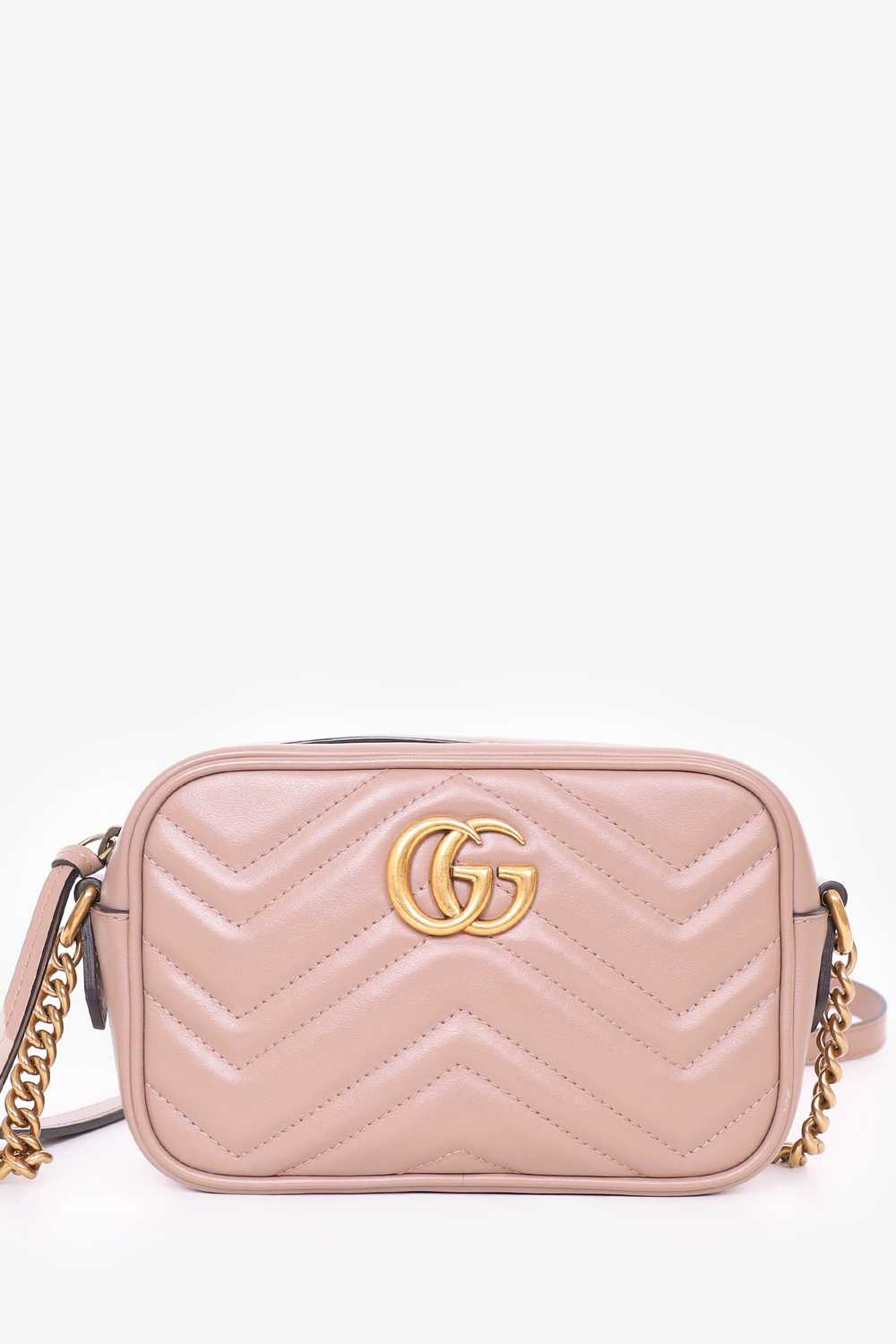 Gucci Nude Calfskin Matelasse Mini GG Marmont Mat… - image 3