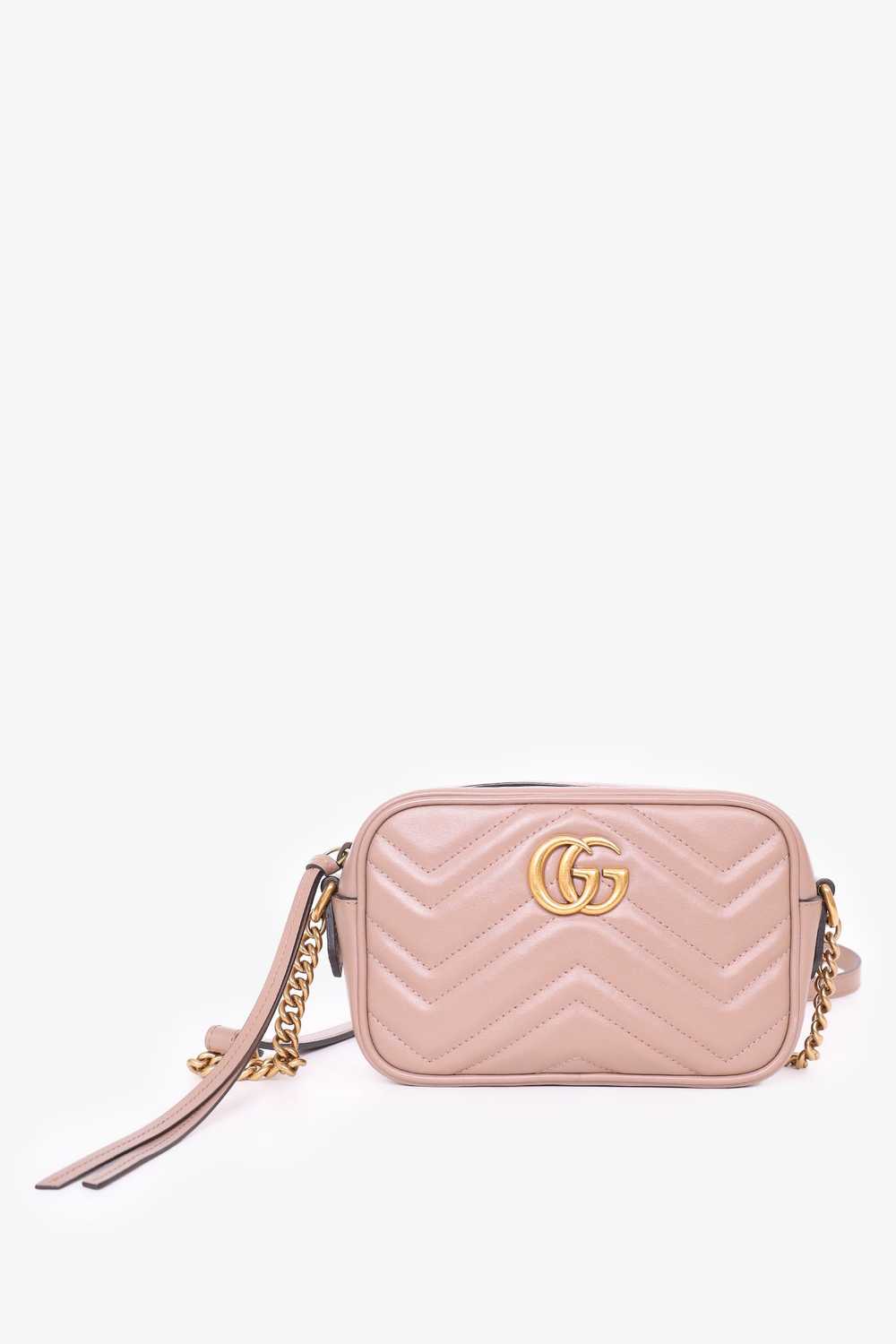 Gucci Nude Calfskin Matelasse Mini GG Marmont Mat… - image 4