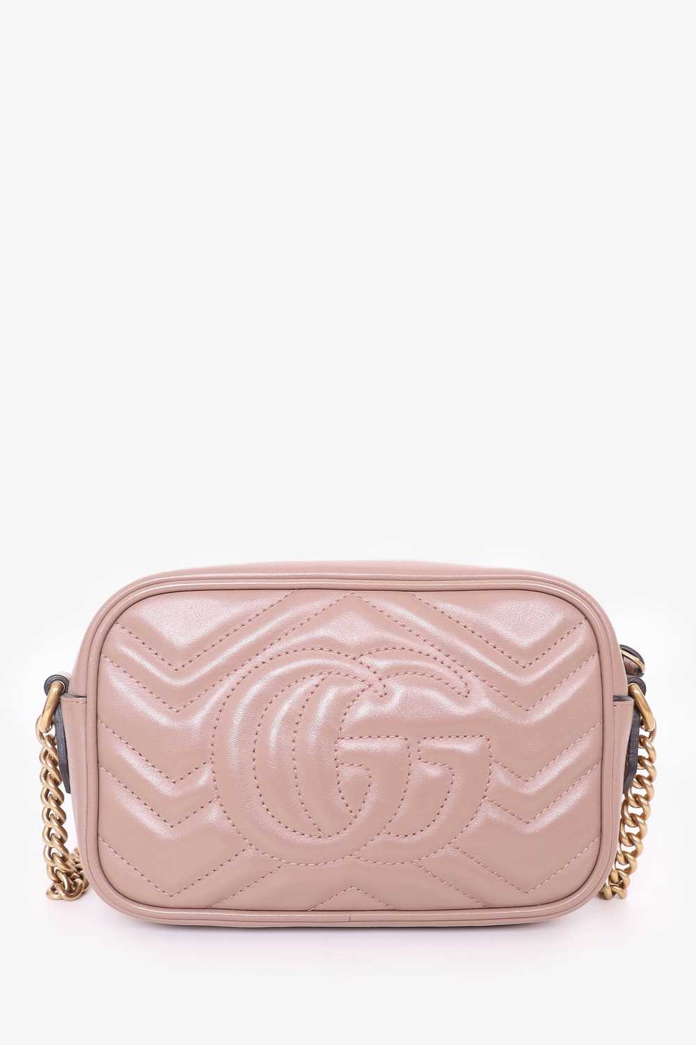 Gucci Nude Calfskin Matelasse Mini GG Marmont Mat… - image 5