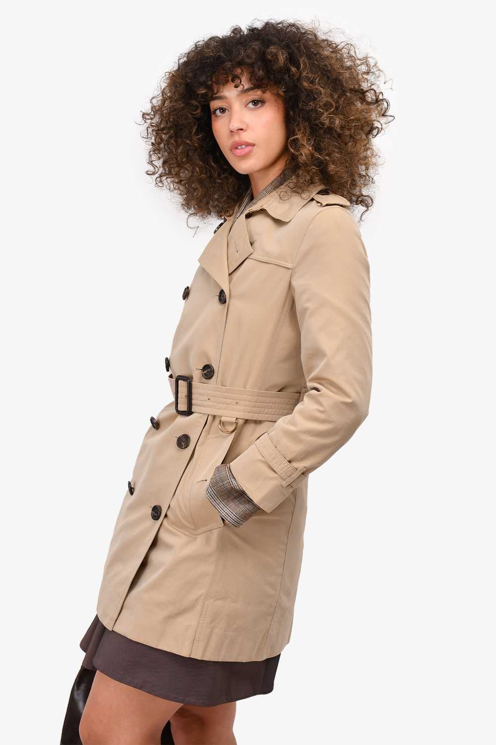 Burberry London Beige Canvas 'Kensington' Trench … - image 3