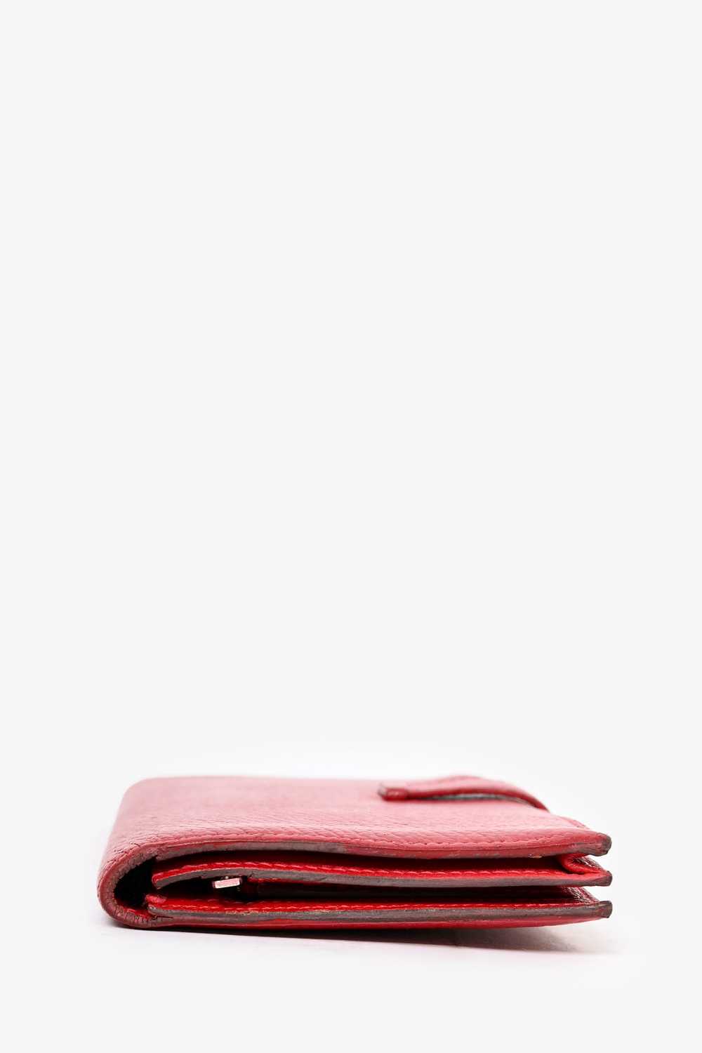 Hermès 2013 Red Chevre Leather Bearn Wallet (Reto… - image 4