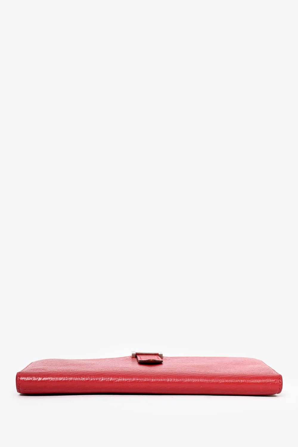 Hermès 2013 Red Chevre Leather Bearn Wallet (Reto… - image 5