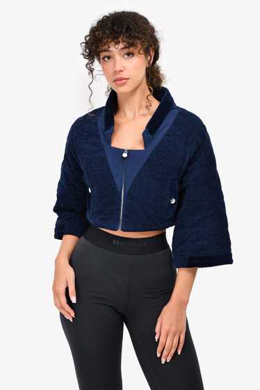 Pre-Loved Chanel™ Navy Blue Quilted Terry Cropped 