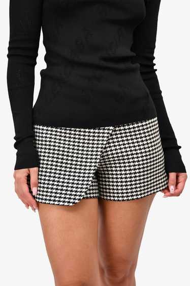 Sandro Black/White Houndstooth Printed Skort Size 