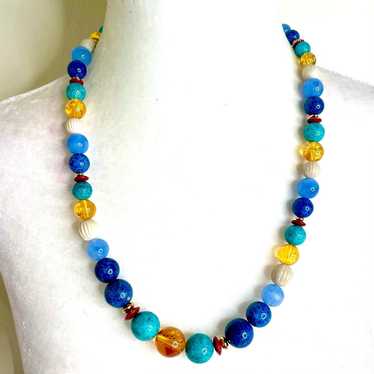 Vintage Liz Claiborne Colorful Beaded Necklace