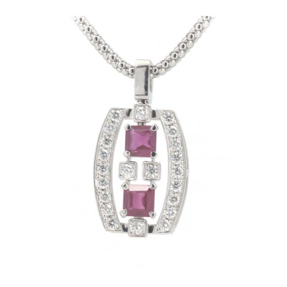 Other Other Concord Ruby Diamond Necklace K18WG 0… - image 1