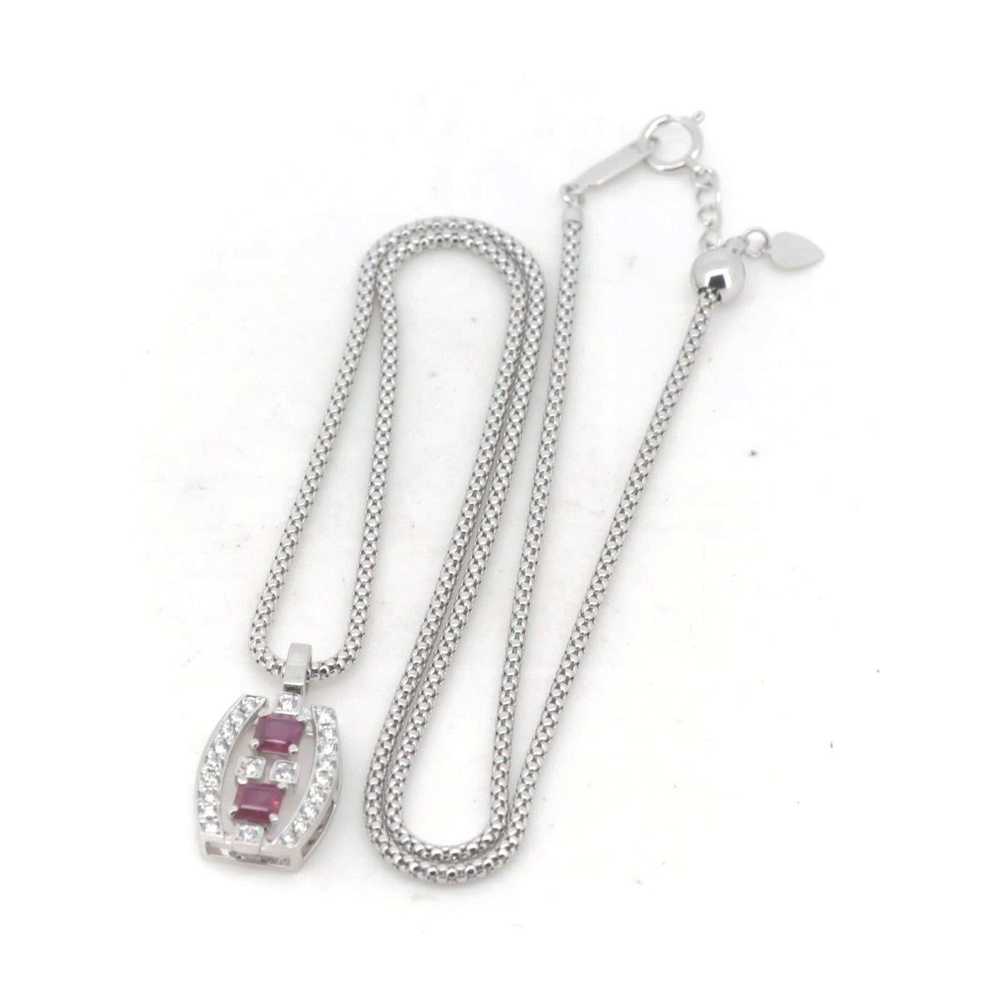 Other Other Concord Ruby Diamond Necklace K18WG 0… - image 2